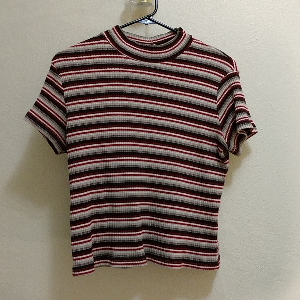 Vintage 80's short sleeve stripped shirt